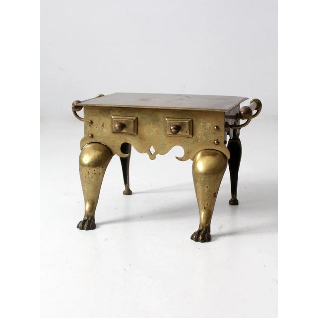 Metal Antique Brass Footman For Sale - Image 7 of 10