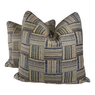 Michael S. Smith "Asera" in Blue 22" Pillows-a Pair For Sale