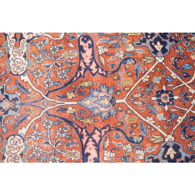 Fine Antique Persian Tehran Rug 8'8'' X 11'10'' For Sale - Image 11 of 12