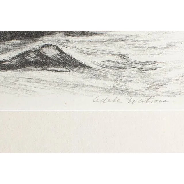 19th Century Antique Etching Limited Edition Original Signed American Artist Adele Watson 1873 - 1947 Titled "Sea Carmel Rocks" For Sale - Image 5 of 8