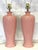 Great pair of vintage ceramic lamps from the mid 20th century. These have a pretty Barbiecore pink that goes well with...