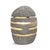 Solid stone river rock table lamp with laser cut designs throughout. Each is unique and varies slightly in size and shape....