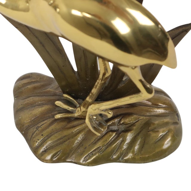 Mid-Century Modern Brass Heron Figurine, 1950s For Sale - Image 13 of 16