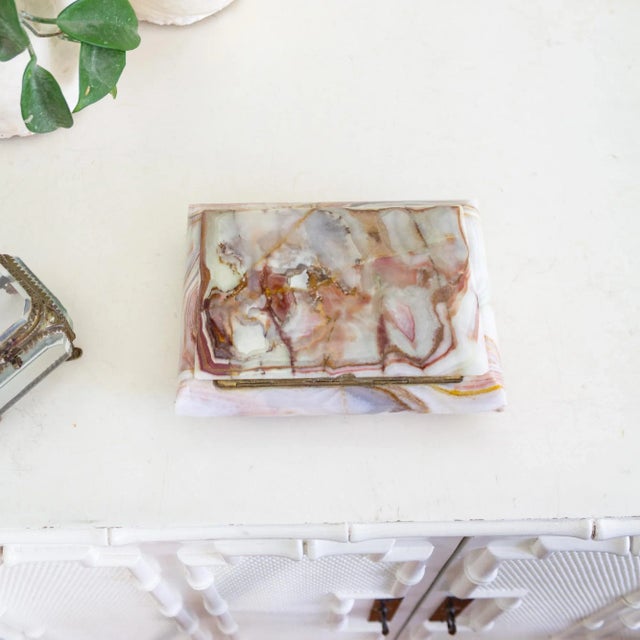 Pink Onyx Lidded Catchall Jewelry Box For Sale - Image 14 of 18