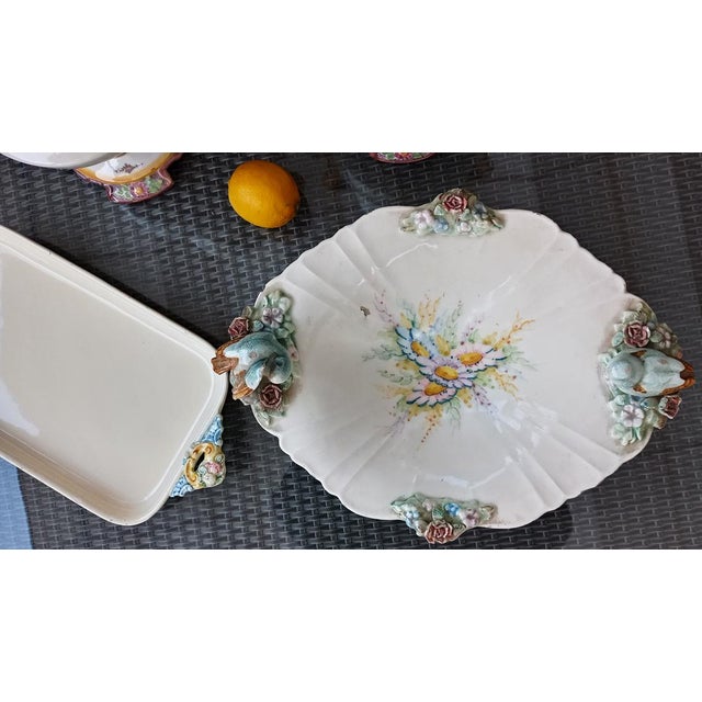 Rococo Vintage Vases with Tray and Centerpiece, 1920, Set of 4 For Sale - Image 3 of 16