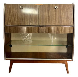 Mid-Century Writing Desk with Bar Cabinet, 1960s