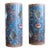 Cerulean Blue Chinese Porcelain Hat Stand Vases - A Pair For Sale