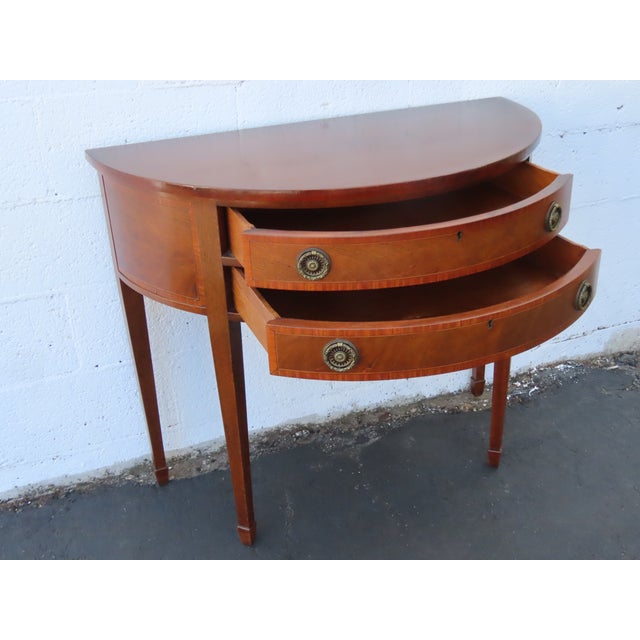 1940s Demilune Console Table Buffet Server 6562 For Sale - Image 4 of 18