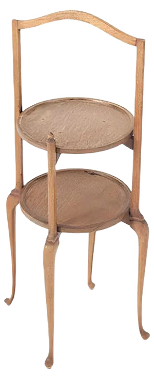 Queen Anne Style Oak Cake Stand from H. Pander & Zn., 1920s