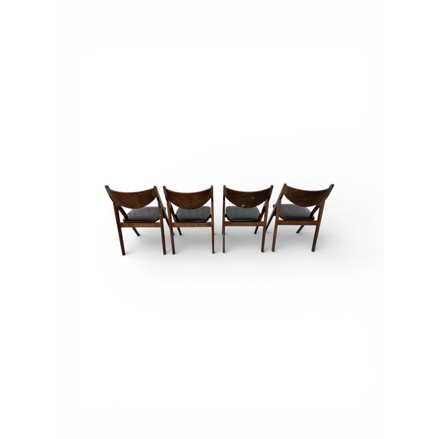 Stakmore Company Mid-Century Modern Stakmore Folding Dining Chairs - Set of 4 For Sale - Image 4 of 9
