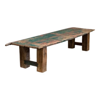 Early 20th Century Rustic Antique Rajasthani Door Coffee Table For Sale