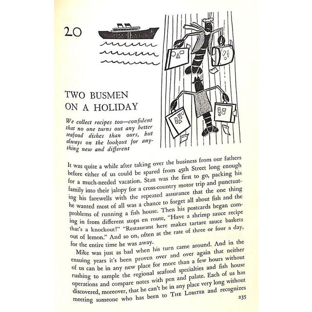 Paper "The Lobster's Fine Kettle of Fish: A Complete Fish and Shellfish Cook Book" 1958 Linz, Mike and Fuchs, Stan For Sale - Image 7 of 9
