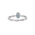 14k Gold Minimalist Oval Blue Sapphire Solitaire Ring With Twisted Band Size 4 For Sale - Image 9 of 15