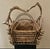 Mid 20th Century Handmade Woven Twig & Palm Husk Basket Freeform Branch Handle For Sale - Image 5 of 12
