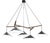 Emily Group of Five Chandelier Light in Anthracite Semi-Matte by Daniel Becker for Moss Objects For Sale