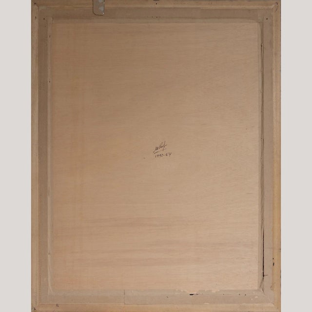 Manuel Rufi Gibert, Geometric Abstraction, 1990s, Oil on Panel For Sale - Image 4 of 6
