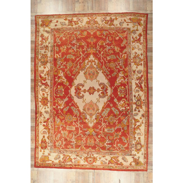 Antique Turkish Oushak Rug, 11'08 X 16'02 For Sale - Image 9 of 9