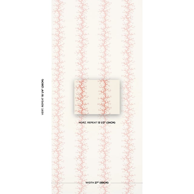 Delicate coral branches create this elegant wallpaper’s unique stripe effect. Surface-printed on a flat paper ground,...