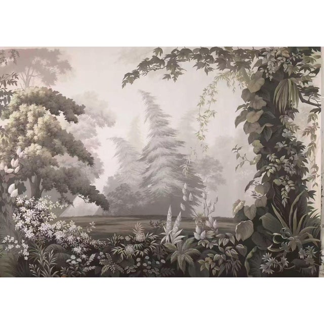 Chinese 36" * H108" *5ps , Handpainted Eden, Panoramic Wallpaper, Wall Artwork For Sale - Image 3 of 5