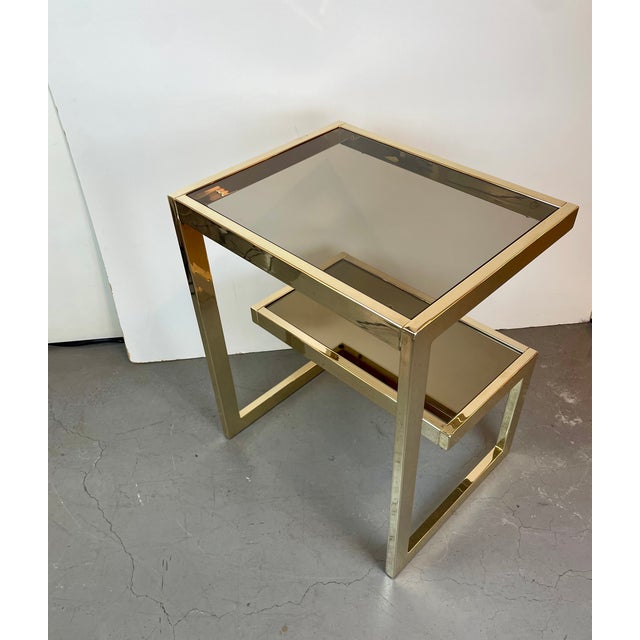 G-Shaped Side Table by Belgochrom for Dewulf Selection, Belgium, 1980s For Sale - Image 10 of 13