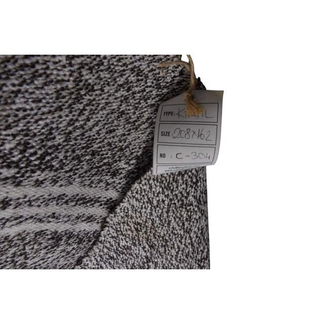 Gray Tribal Anatolian Neutral Kilim Rug For Sale - Image 8 of 11