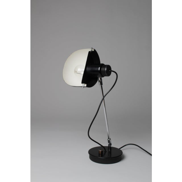 Vintage Spanish Madom Table Lamp in Black Lacquered Metal, 1970s For Sale - Image 10 of 16