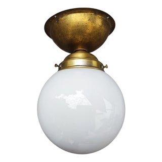 Art Deco Brass Ceiling Lamp, 1920s For Sale