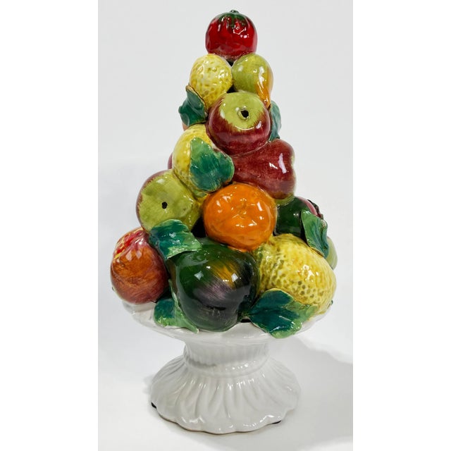 Vintage Italian Ceramic Blanc De Chine Fruit Topiary For Sale In Kansas City - Image 6 of 9