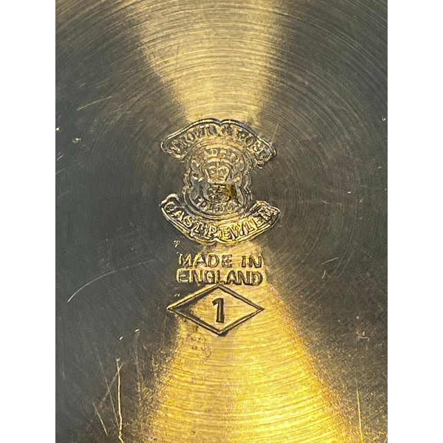 1960s Vintage Pewter Crown & Rose Tankard . For Sale - Image 5 of 6