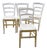 Rustic White Wooden Chairs, Set of 4 For Sale
