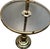 Vintage Stiffel Style Solid Brass Floor Lamp With Integrated Round Glass Side Table For Sale - Image 14 of 16
