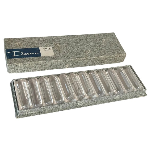 Mid-Century Modern Knife Rests by Daum Nancy, 1960s, Set of 12 For Sale