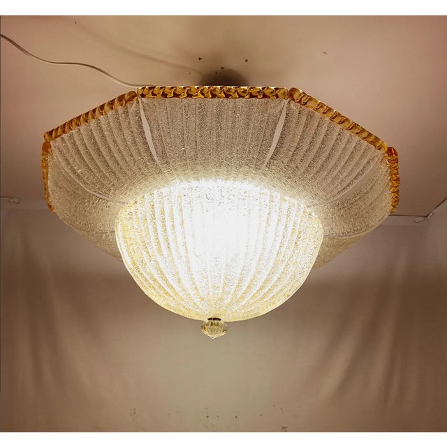 Mid-Century Modern Murano Glass Chandelier from Barovier & Toso, 1960s For Sale - Image 3 of 11