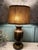 Ceramic Designer Frederick Cooper Art Nouveau Style Ceramic Table Lamp With Original Woven Shade For Sale - Image 7 of 18