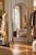 Elegant Italian Mid-Century Modern Psyche, or Cheval Mirror, dating from the 1970s, featuring a sophisticated brushed iron...