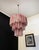 Mid-Century Modern Large Three-Tier Murano Glass Tube Chandelier in Pink Albaster, 1990s For Sale - Image 3 of 18