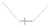 10K Yellow Gold 1/5 Cttw Diamond Sideways Cross Pendant Necklace For Sale
