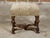William and Mary Style English 1900s Stool with Turned Legs and X-Form Stretcher For Sale - Image 11 of 11