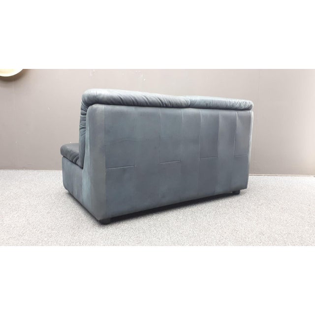 Modular Buffalo Leather Seating Group attributed to Laauser, 1980s Set of 5 For Sale - Image 14 of 15