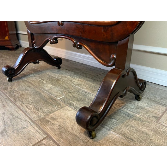 Brown 19th Century Large Victorian Mahogany Fire Screen For Sale - Image 8 of 12