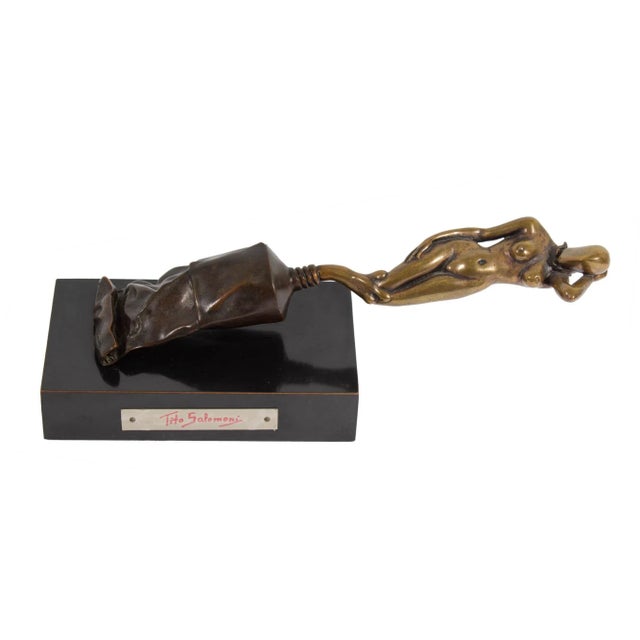A limited edition bronze Surrealist sculpture by the Italian artist Tito Salomoni (1929-1989). This fanciful sculpture...