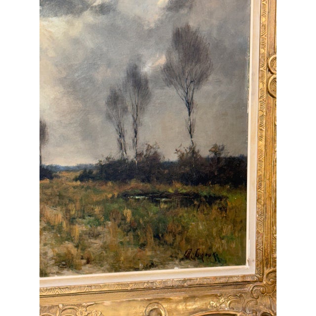 19th Century Belgian Flemish Oil on Canvas For Sale - Image 10 of 14