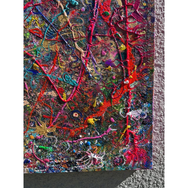 Large Abstract Painting on Canvas by Serg Graff "Mysticism" For Sale In Jacksonville, FL - Image 6 of 11