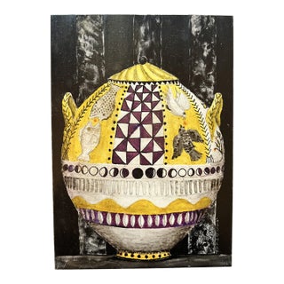 Contemporary Figurative Still Life Painting "Yellow Covered Vessel" by L. Goodhart For Sale