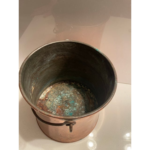 Copper 19th Century European Copper 4 Liter Hanging Hearth Pot – Rich Patina For Sale - Image 8 of 12