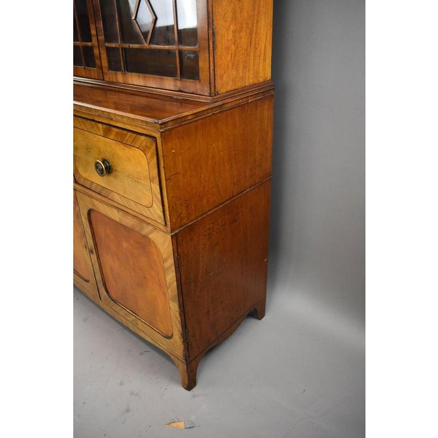 Wood Light Mahogany Secretary Bookcase, 1849 For Sale - Image 7 of 10