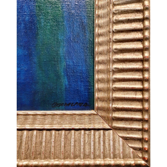 Arthur Okamura -Modernist Portrait Man Holding a Ball- 1954 Oil Painting For Sale - Image 9 of 12