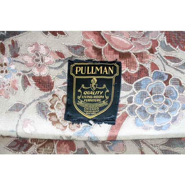 Upholstered Wingback Chair W/ Scroll Arms For Sale - Image 9 of 12