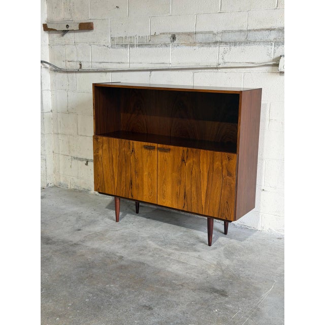 Mid-Century Modern Rosewood Bookcase With Storage Doors Denmark Mid-Century Modern 1960s For Sale - Image 3 of 10