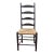 20th Century Antique English Ladder Back Chair Faux Bamboo Rush Seat For Sale